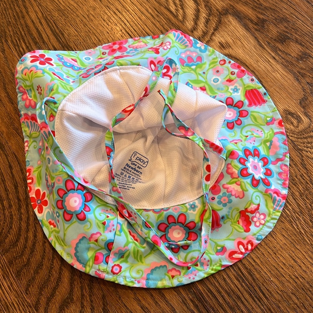 I play floral print baby water sun hat - Picture 6 of 6